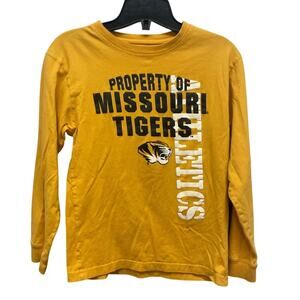 University of Missouri Mizzou Tigers Kids Large Long Sleeve 100% Cotton Tee